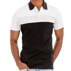 Men's Short Sleeve Polo Black Size Medium